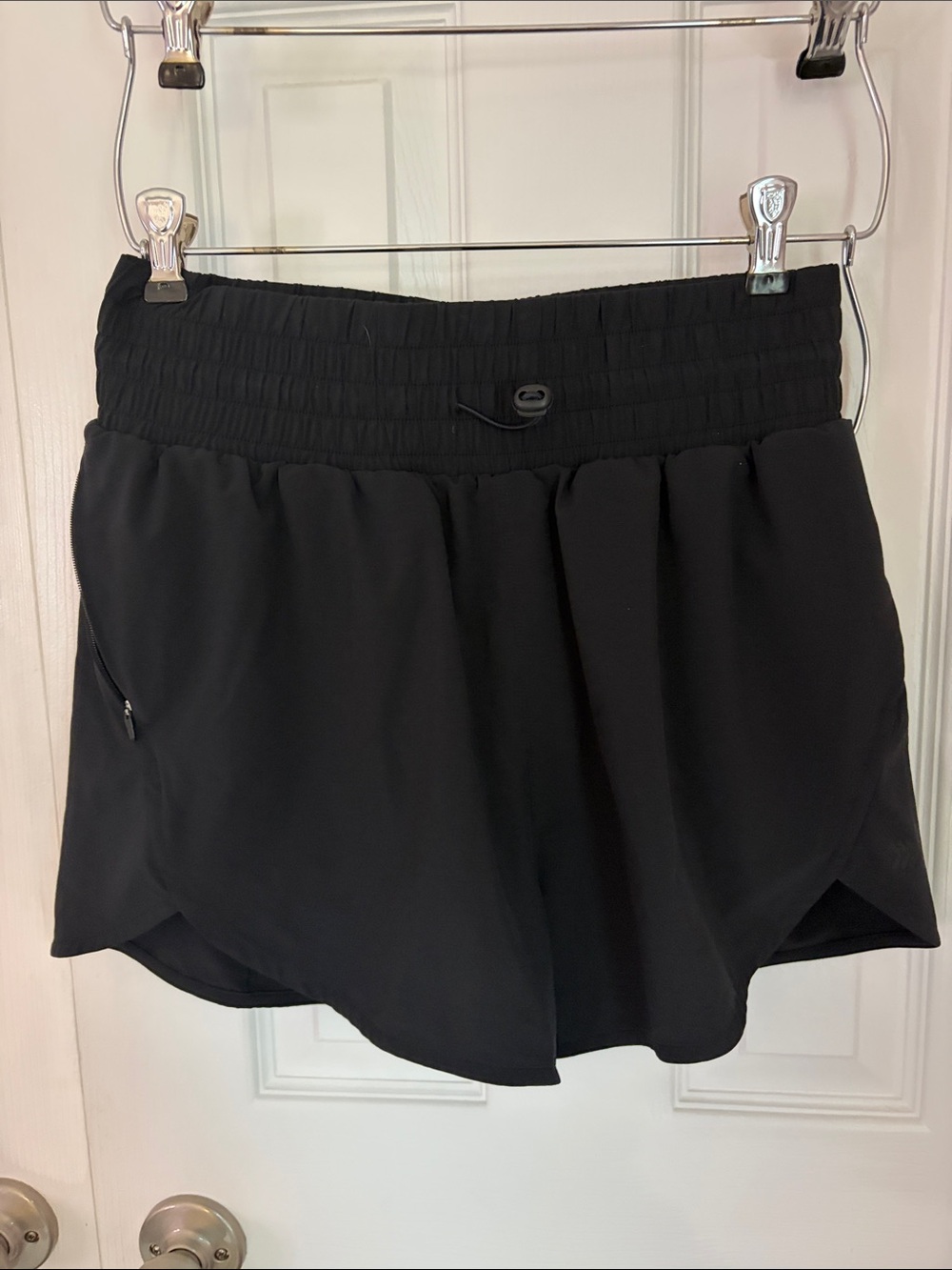 all in motion Black Athletic Shorts with Elastic Waist and Zip Pocket